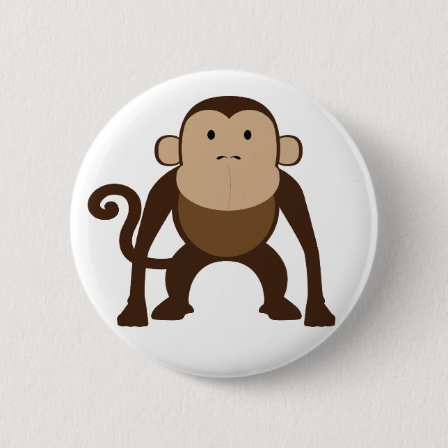 Monkey 2 Inch Round Button (Front)