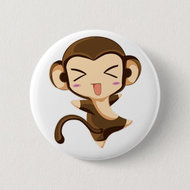 monkey 2 inch round button (Front)