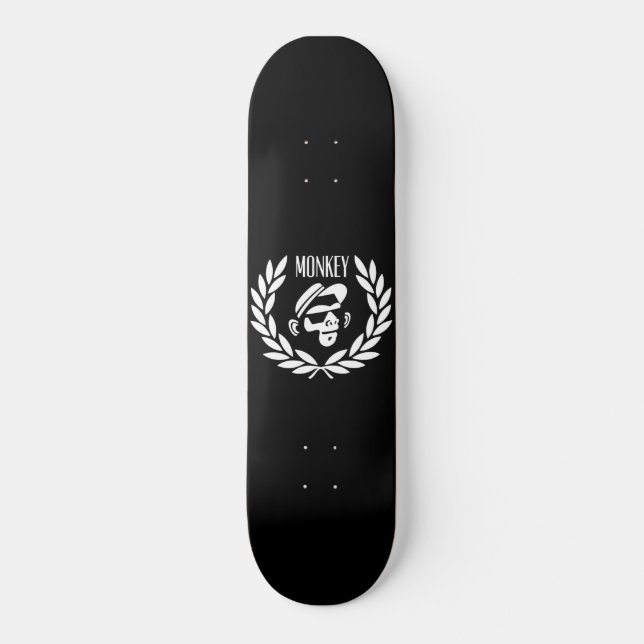 Monkey 2 Tone Laurel Wreath Skateboard (Front)