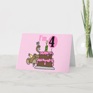 Monkey 4th Birthday Tshirts and Gifts Card