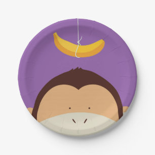 Monkey and Banana Paper Plate