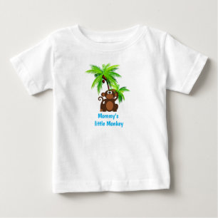 Monkey and Palm Tree Zoo Animal Baby T-Shirt