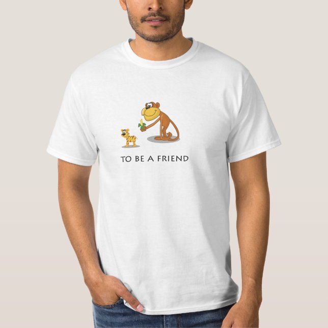 monkey and Tiger Funny tee (Front)
