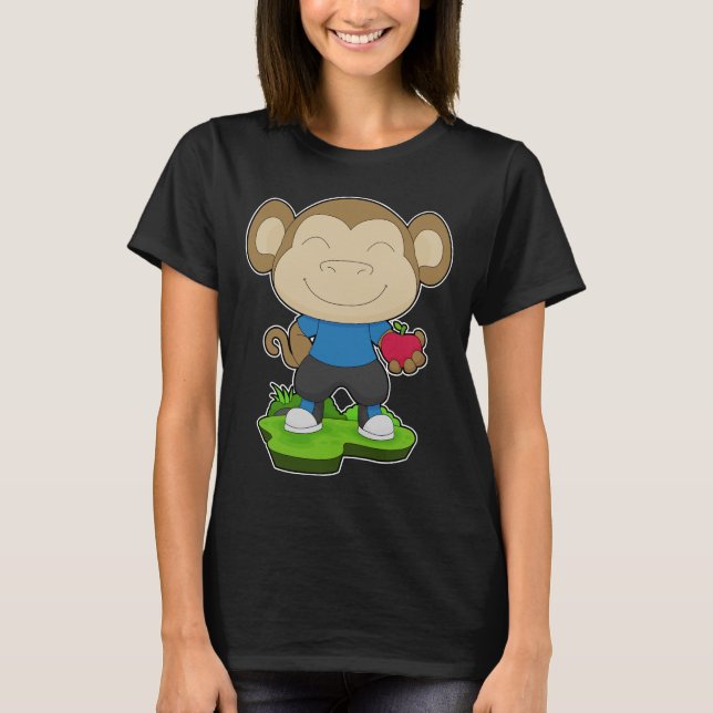 Monkey Apple Fruit T-Shirt (Front)
