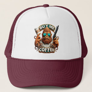 Monkey Armed With Caffeine Buy Me A Coffee Trucker Hat