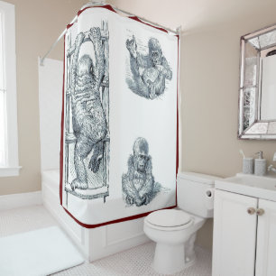 Monkey Around Young Gorilla Shower Curtain