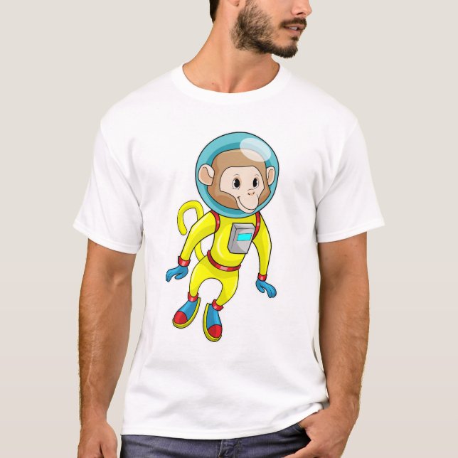 Monkey as Astronaut T-Shirt (Front)