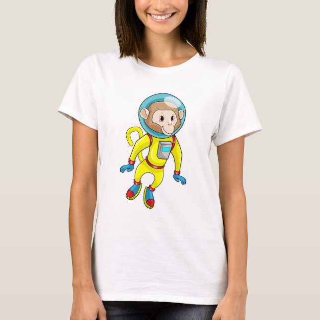 Monkey as Astronaut T-Shirt (Front)