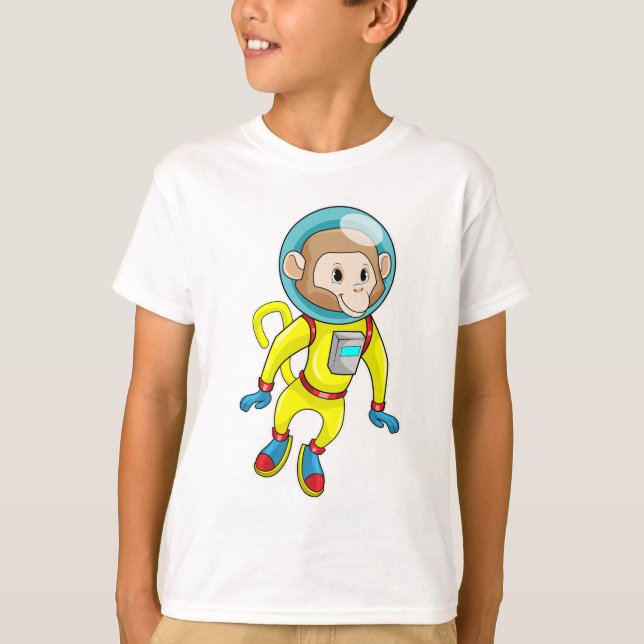 Monkey as Astronaut T-Shirt (Front)