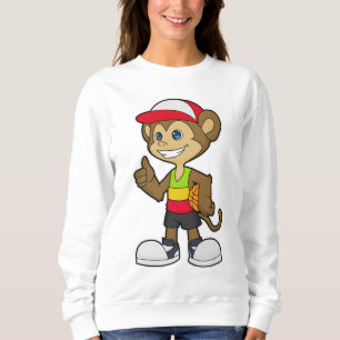 Monkey as Basketball player with Basketball Sweatshirt