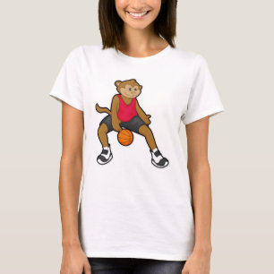 Monkey as Basketball player with Basketball T-Shirt
