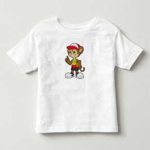 Monkey as Basketball player with Basketball Toddler T-shirt