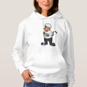 Monkey as Cook with Bowl Hoodie