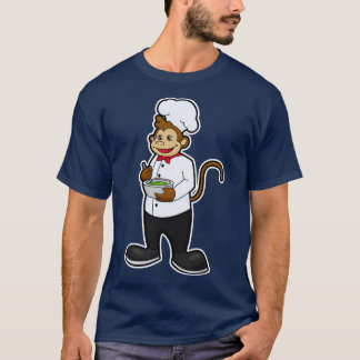 Monkey as Cook with Bowl T-Shirt