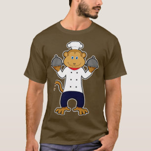 Monkey as Cook with Serving plates T-Shirt