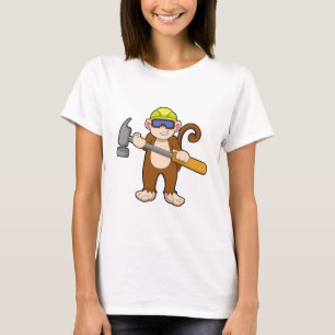 Monkey as Craftsman with Hammer T-Shirt