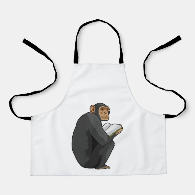Monkey as Nerd with Book Apron (Front)