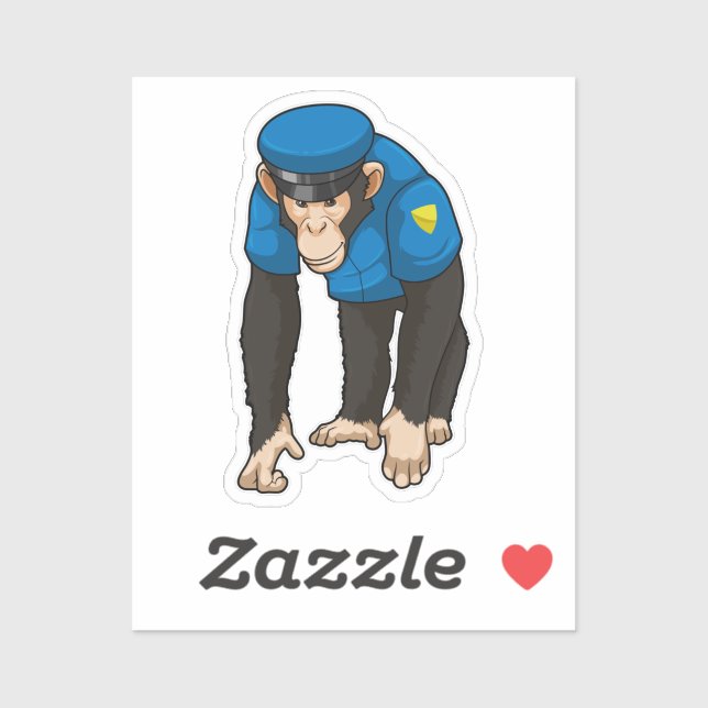 Monkey as Police officer with Uniform (Sheet)