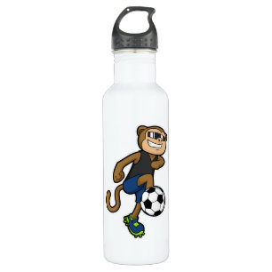 Monkey as Soccer player at Soccer 710 Ml Water Bottle