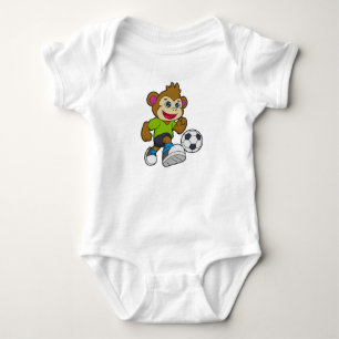 Monkey as Soccer player with Soccer Baby Bodysuit