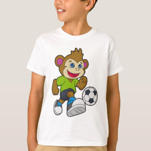Monkey as Soccer player with Soccer T-Shirt