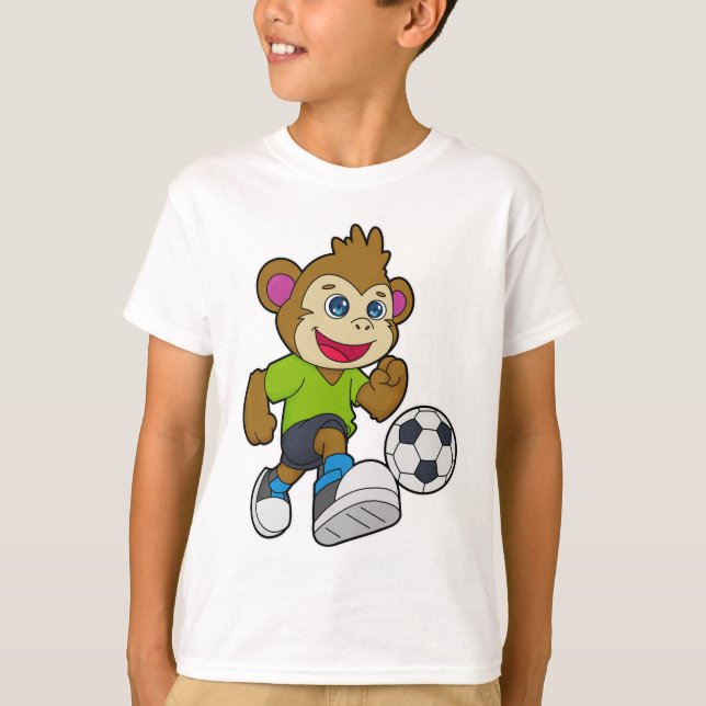 Monkey as Soccer player with Soccer T-Shirt (Front)