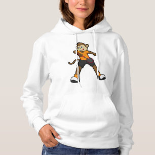 Monkey as Tennis player with Tennis racket Hoodie
