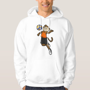 Monkey as Volleyball player with Volleyball Hoodie