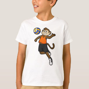 Monkey as Volleyball player with Volleyball T-Shirt