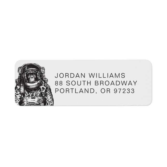 Monkey Astronaut | Ajouter Votre Nom (Devant)