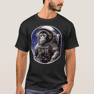 Monkey Astronaut Cirlcle T-Shirt