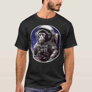 Monkey Astronaut Cirlcle T-Shirt