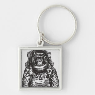 Monkey Astronaut Keychain