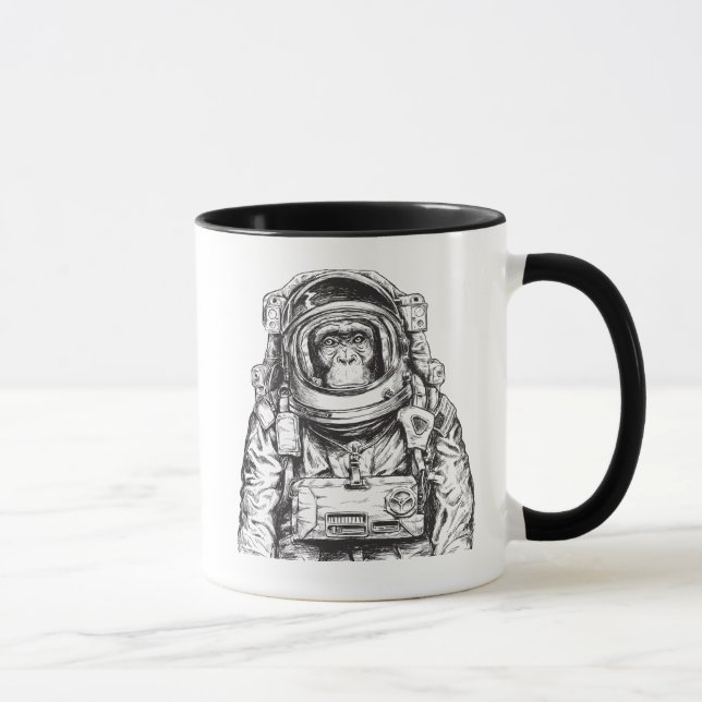 Monkey Astronaut Mug (Right)