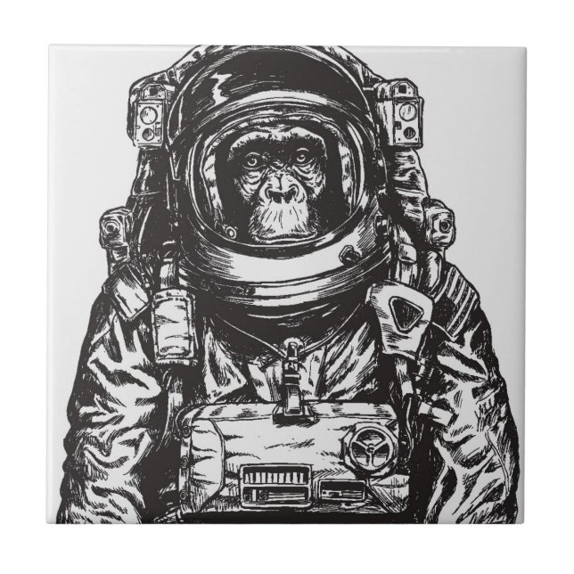 Monkey Astronaut Tile (Front)