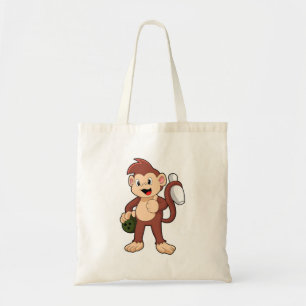 Monkey at Bowling with Bowling ball Tote Bag