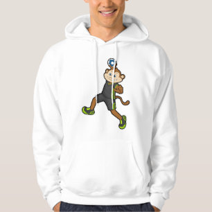 Monkey at Handball player with Handball Hoodie