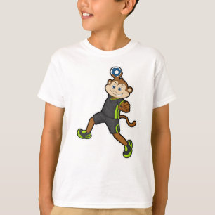 Monkey at Handball player with Handball T-Shirt
