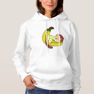 Monkey at Sleeping in Pyjamas Hoodie