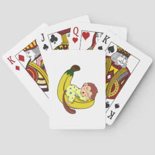 Monkey at Sleeping in Pyjamas Playing Cards
