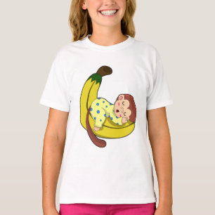 Monkey at Sleeping in Pyjamas T-Shirt