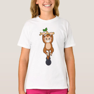 Monkey at Strength training with Dumbbell T-Shirt