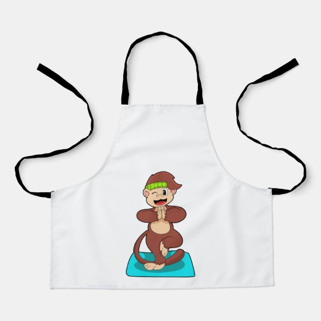 Monkey at Yoga in Standing Apron (Front)