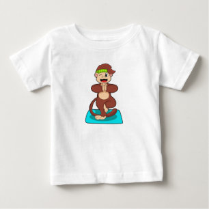 Monkey at Yoga in Standing Baby T-Shirt
