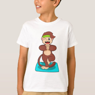 Monkey at Yoga in Standing T-Shirt