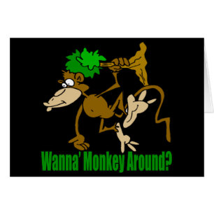 Monkey autour les cadeaux drôles de T-shirts