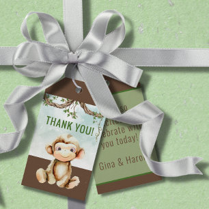 Monkey Baby Shower Favour Tag