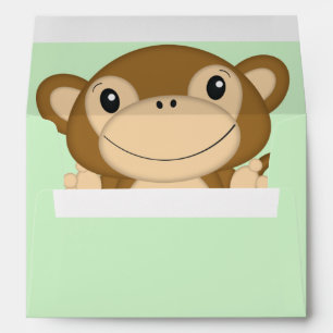 Monkey Baby Shower Jungle Envelope