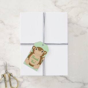 Monkey Baby Shower Jungle Gift Tags