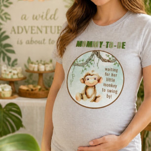 Monkey Baby Shower Mommy To Be T-Shirt